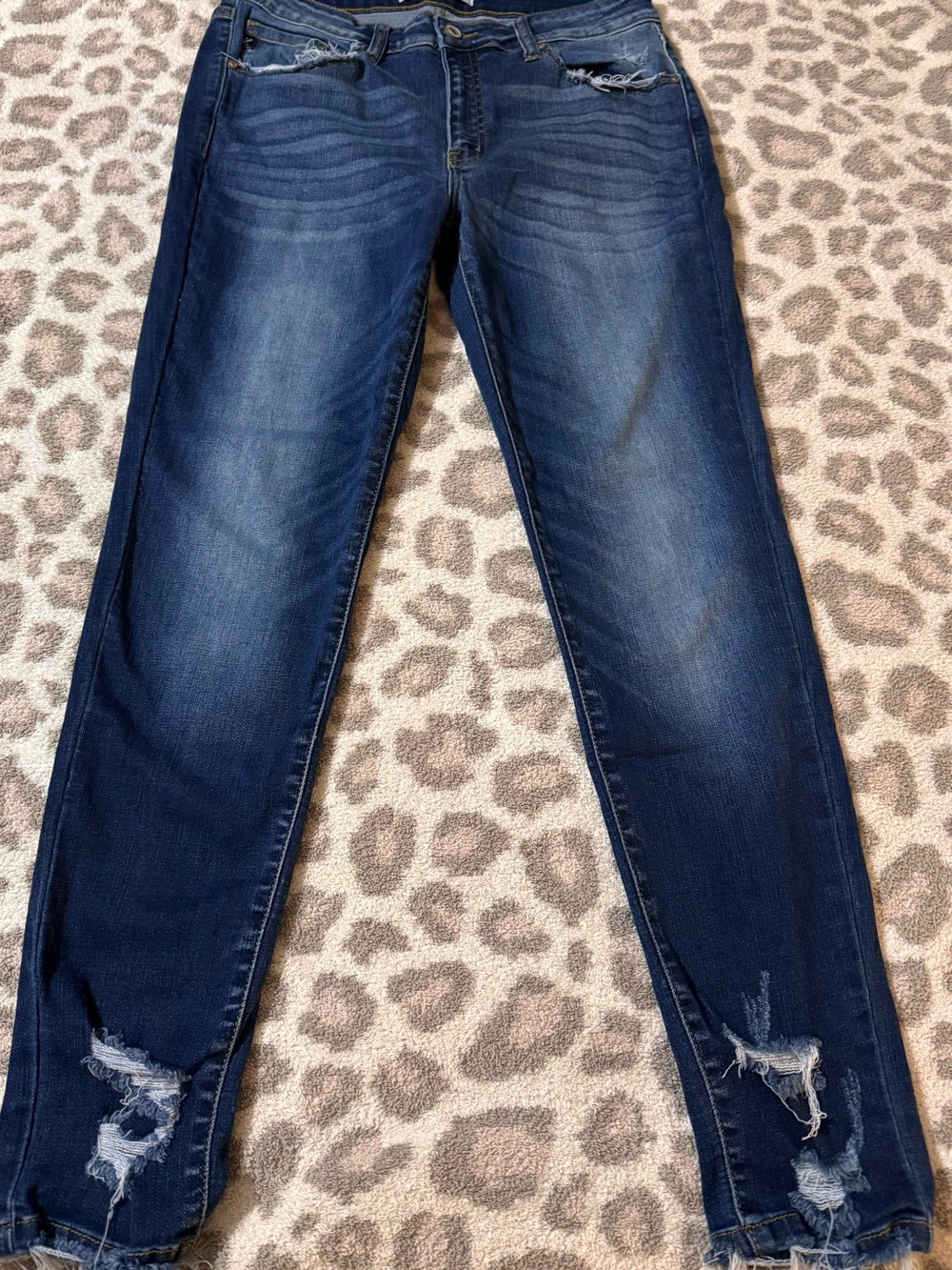 KanCan Dark Blue Distressed Skinny Jeans